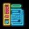 electronic documentation of audit neon glow icon illustration