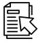 Electronic documents icon, outline style