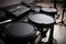 electronic drum kit with a variety of electronic percussion instruments and pads