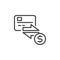 Electronic funds transfer line icon