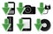 IT Electronic Gadgets Download Arrow Icons Set