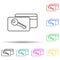 electronic key in the hotel multi color style icon. Simple thin line, outline vector of hotel icons for ui and ux, website or