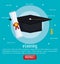 Electronic learning with hat graduation