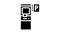 electronic machine for buy ticket of parking glyph icon animation