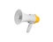 Electronic megaphone on white . Loud-speaking device