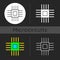 Electronic micro parts dark theme icon