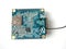 Electronic microcontroller resistors pcb on white background