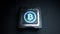 electronic money , bitcoin sign appears on the lid of the processor .