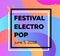 Electronic music fest and electro summer poster. Modern club party flyer. Vibrant colors. Abstract background