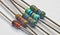 Electronic parts resistors and diode