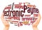 Electronic payment word cloud hand sphere concept