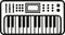 Electronic piano keyboard icon