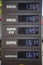 Electronic price chart at the gas station