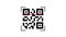 Electronic QR code scanner and bar code art icon animated scanner icon