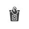 Electronic recycling waste vector icon