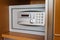 Electronic safe in hotel`s wardrobe