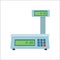 Electronic scales for products.