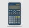 Electronic Scientific Calculator in flat style. Pocket calculators for science, math