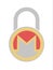 Electronic security lock of monero ,vector icon. vector disign.
