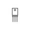 Electronic transistor line icon