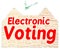 Electronic voting word cloud shape