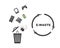 electronic waste illustration vector icon