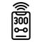 Electronic wireless pedometer icon outline vector