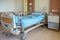 Electronically adjustable bed and facilities in an inpatient room