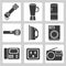 Electronics device icons, house hold icons, sign