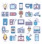 Electronics and Devices Isolated Vector icons Set which can easily modify or edit