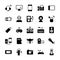 Electronics,gadgets and devices icon set. Vector symbols