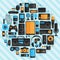 Electronics and gadgets icons set