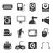 Electronics icons, household icons