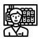 electronics installers repairers line icon vector illustration