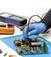 Electronics repair service-the master checks the electronic unit and performs electrical measurements
