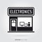 Electronics store vector glyph icon