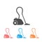 Electronics vacuum cleaner Icon Set. Vector