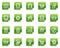 Electronics web icons, green sticker series