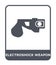 electroshock weapon icon in trendy design style. electroshock weapon icon isolated on white background. electroshock weapon vector