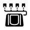 electrotherapy equipment glyph icon vector illustration flat