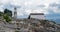 Elefsina Panagia Mesosporitissa old Orthodox Church Belfry over Archaeological Site Attica Greece