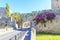 Elefterias gate of old town Rhodes walls in Rhodes, Dodecanese,