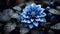 elegance blue grey flowers