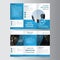 Elegance blue polygon elegance business trifold business Leaflet Brochure Flyer template vector minimal flat design