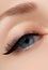 Elegance close-up of beautiful female eye with fashion eyeshadow