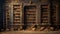 Elegance in Decay: Abandoned Mansion\\\'s Bookcase Holds Secrets of Yesteryears
