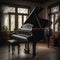 Elegance in Dim Light: A Grand Pianos Intricate Details