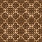 Elegance flower pattern in Javanese batik with simple dark brown color design