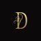 Elegance Golden Luxurious Letter D logo