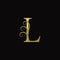 Elegance Golden Luxurious Letter L logo